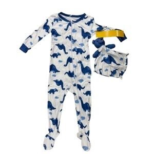 Max & Olivia Dinosaur Footie Pajamas